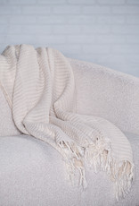 Kantha-Stitch Throw, Chambray