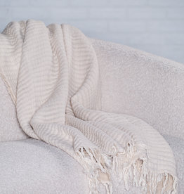 Kantha-Stitch Throw, Chambray