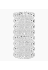 Spiral Hair Ties, Clear,  8pk