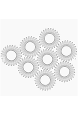 Spiral Hair Ties, Clear,  8pk