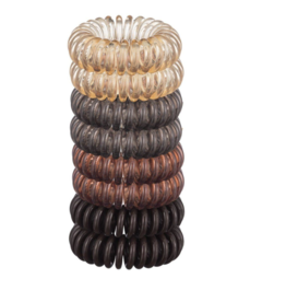 Spiral Hair Ties 4 Pack - Clear