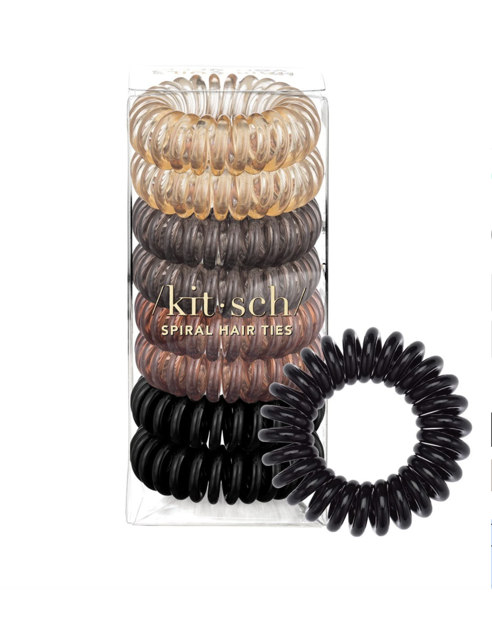 Spiral Hair Ties 4 Pack - Clear