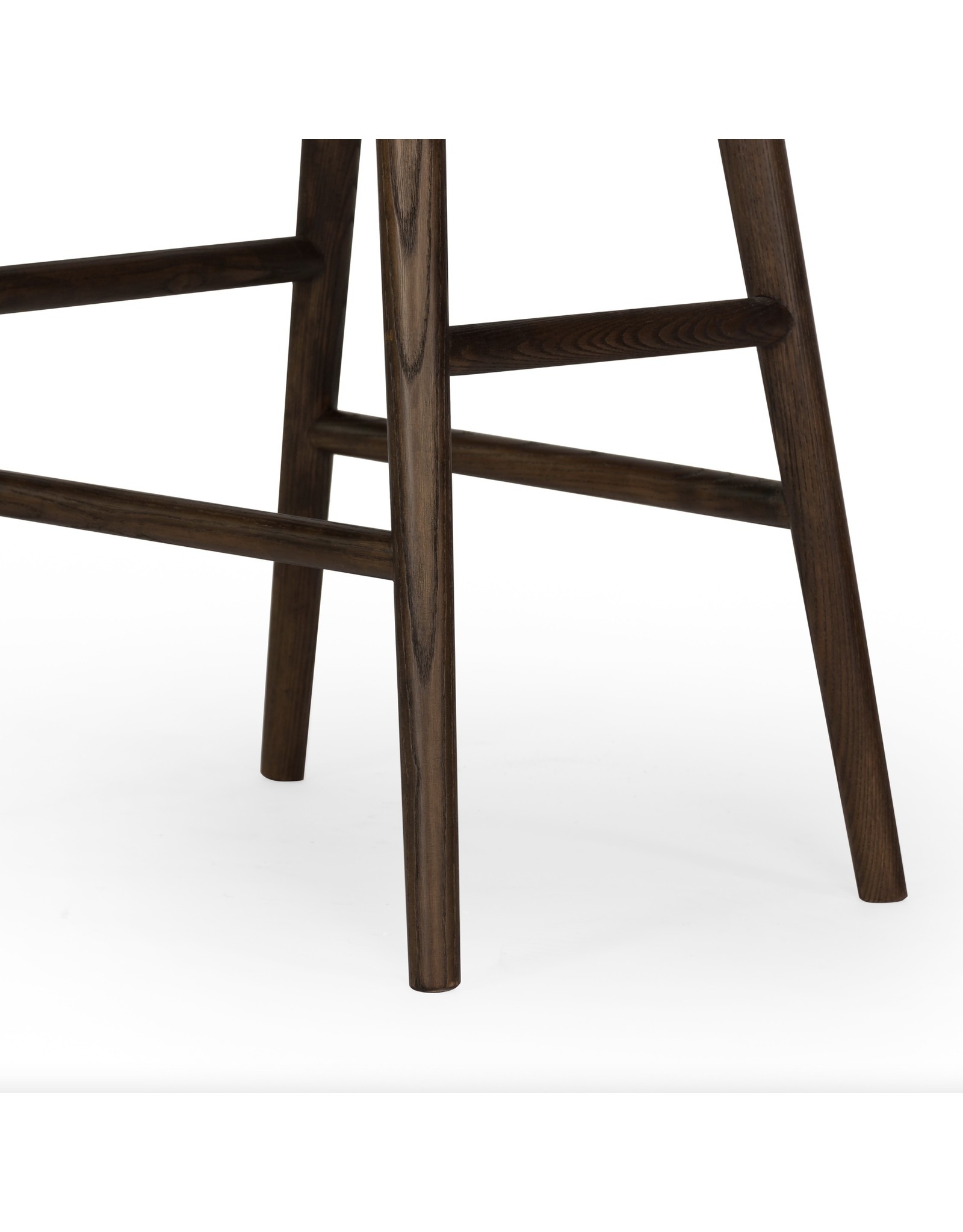 Union Counter Stool - Distressed Black Leather /Warm Ash