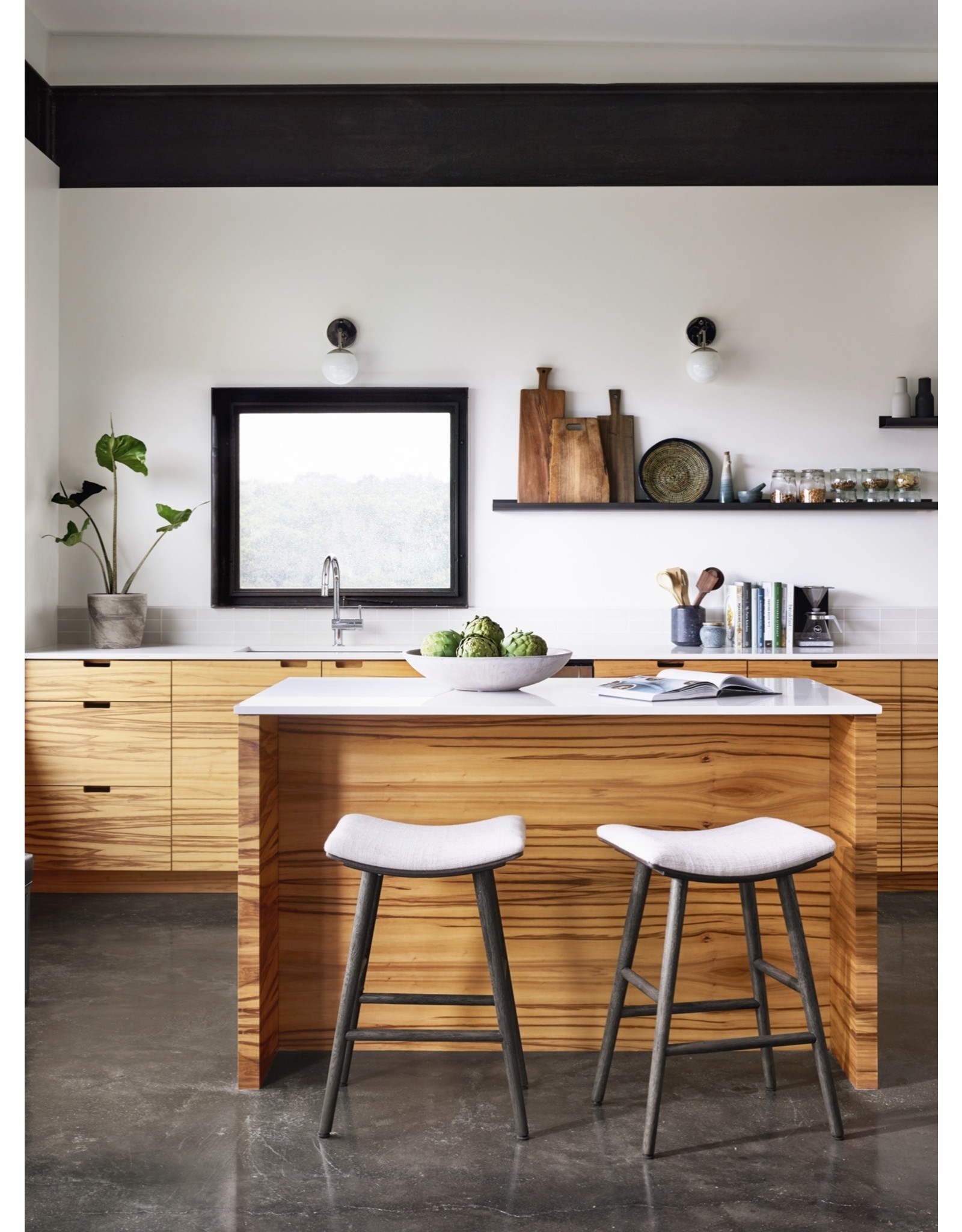 Union Counter Stool - Light Carbon Ash/Essence Natural