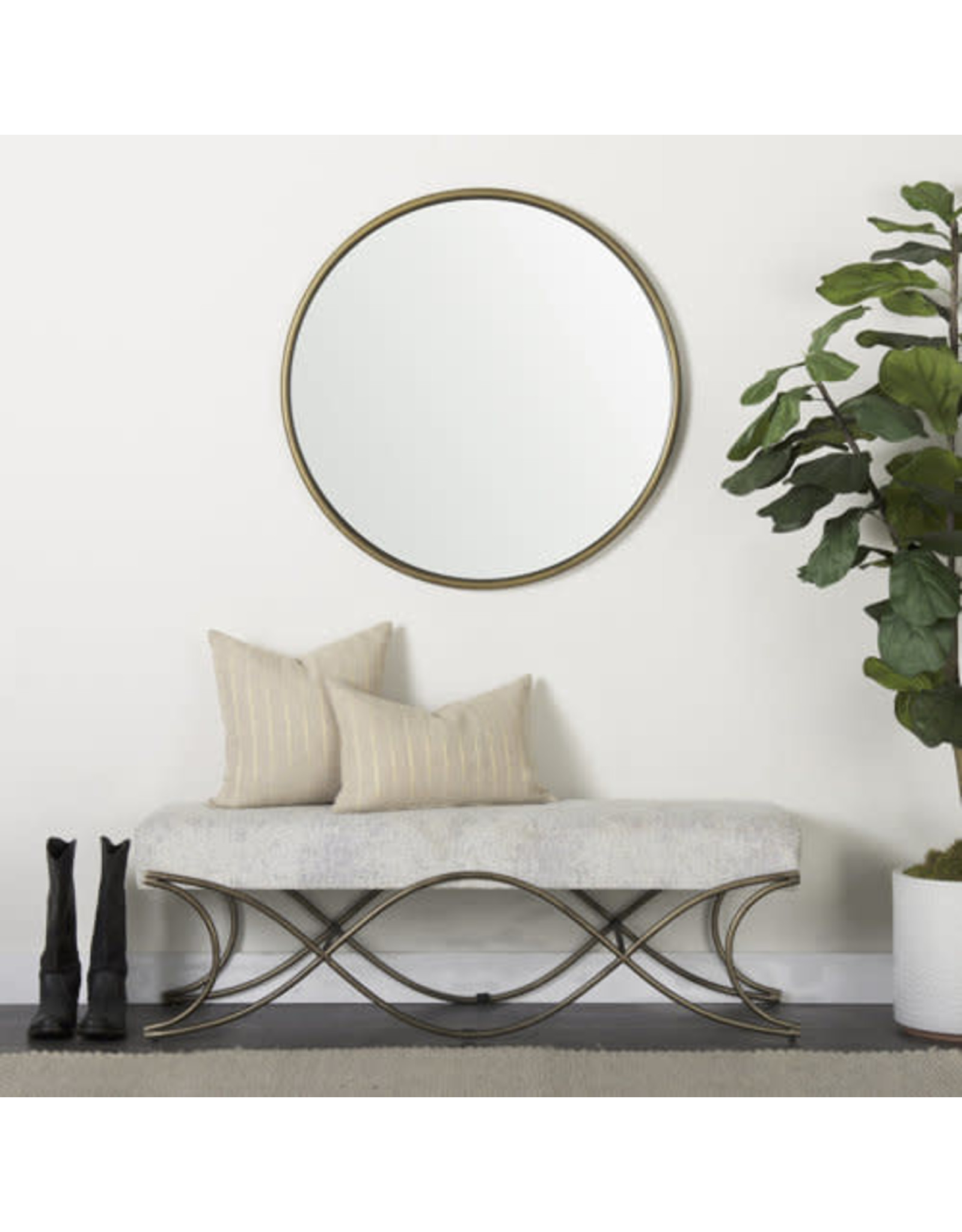 Piper Mirror, Gold - 35"
