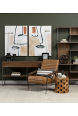 Grosjean Accent Chair in Brown Leather