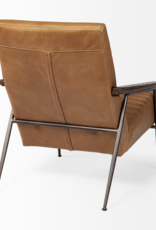 Grosjean Accent Chair in Brown Leather