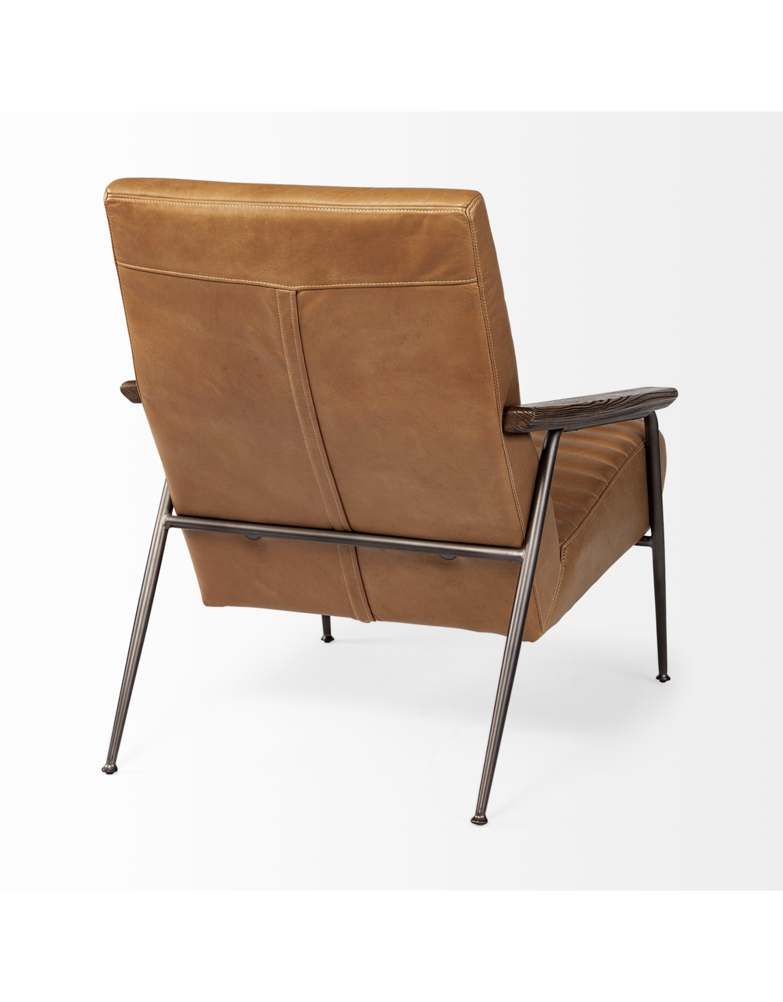 Grosjean Accent Chair in Brown Leather