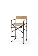 Direttore Counter Stool in Brown Leather