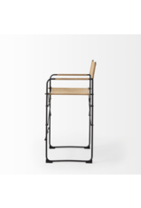 Direttore Counter Stool in Brown Leather
