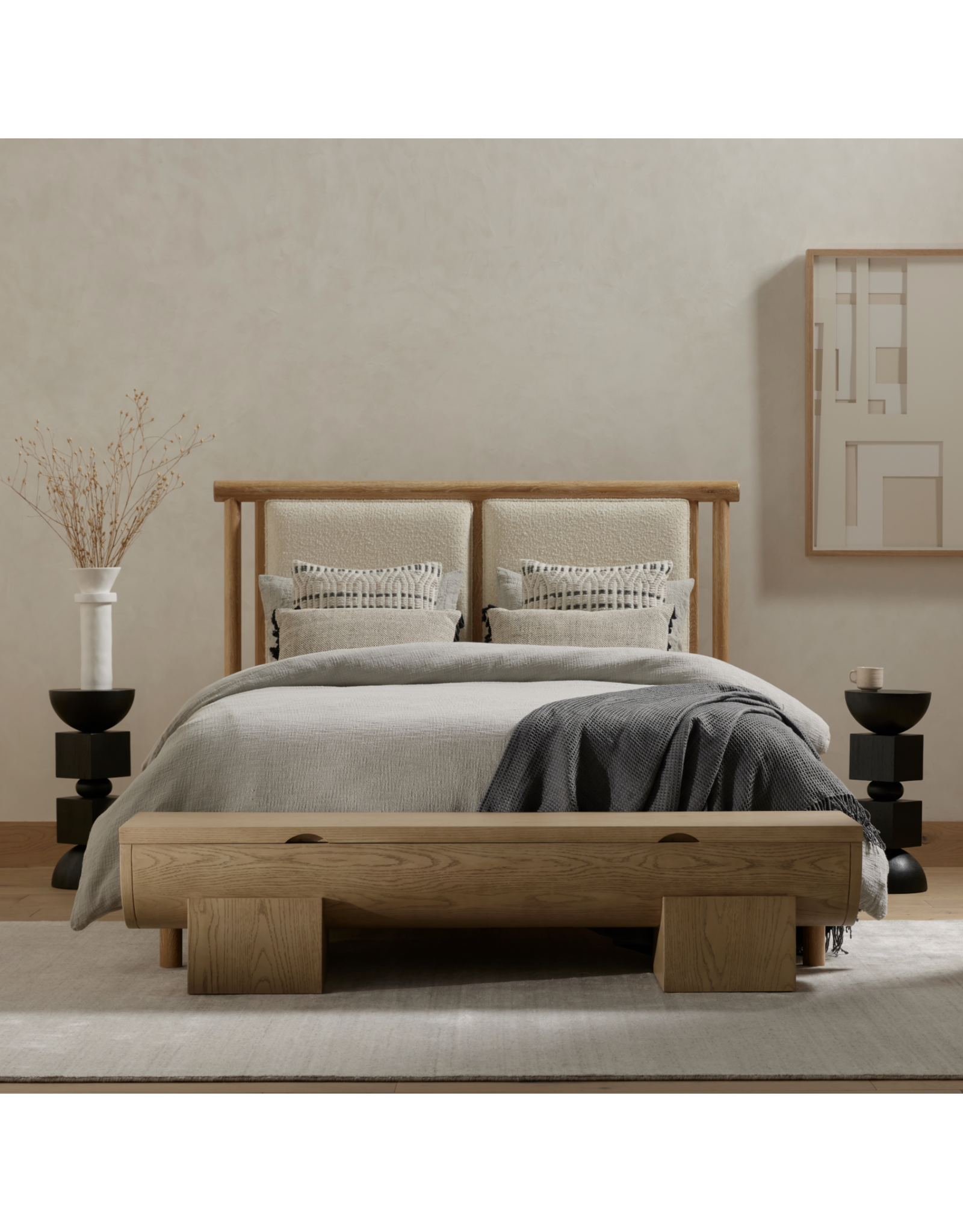 Montana Bed in Altro Snow - King