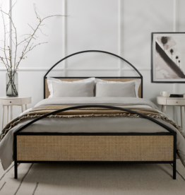 Natalia Bed in Natural Circle Cane - Queen