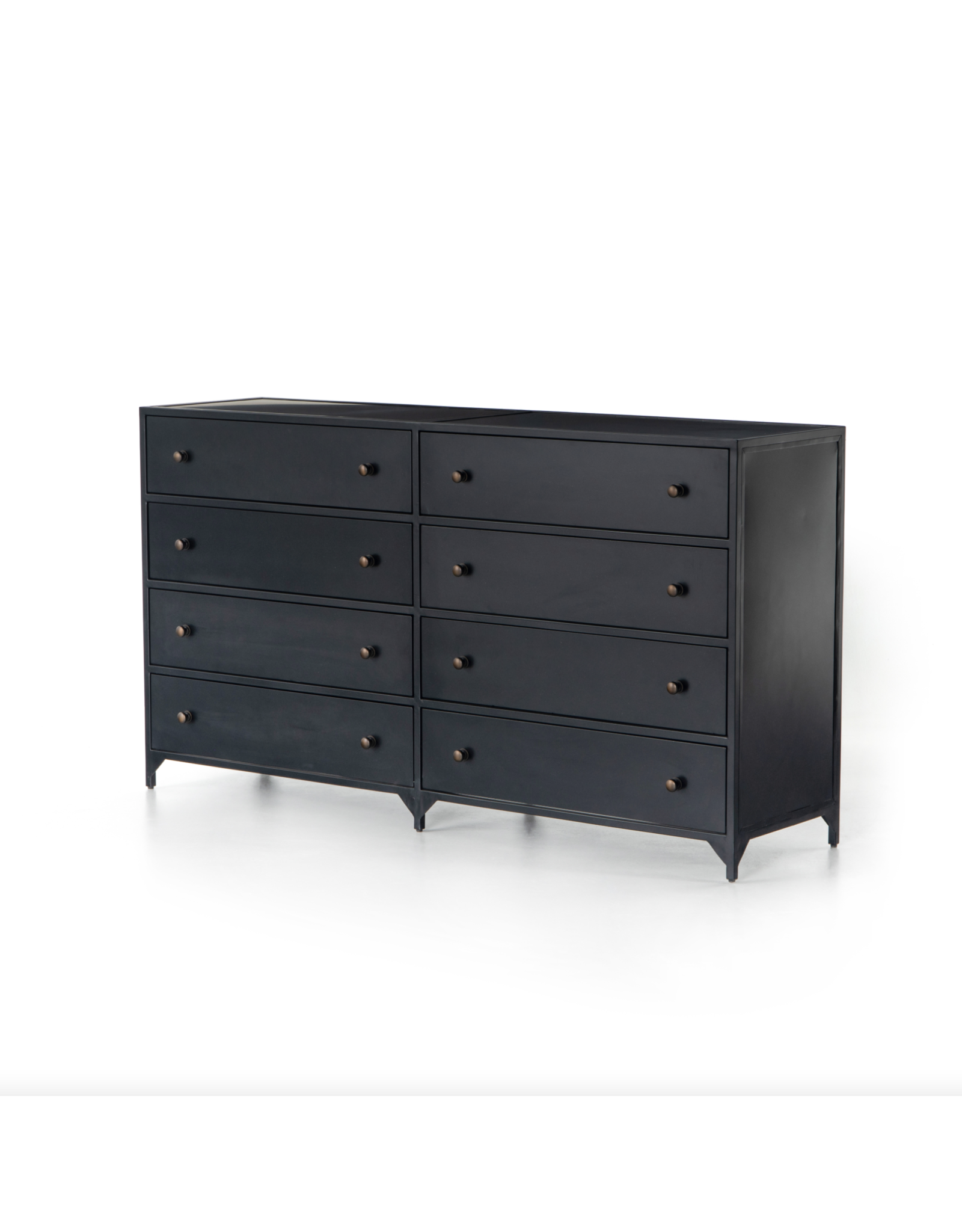 Belmont 8 Drawer Metal Dresser in Black