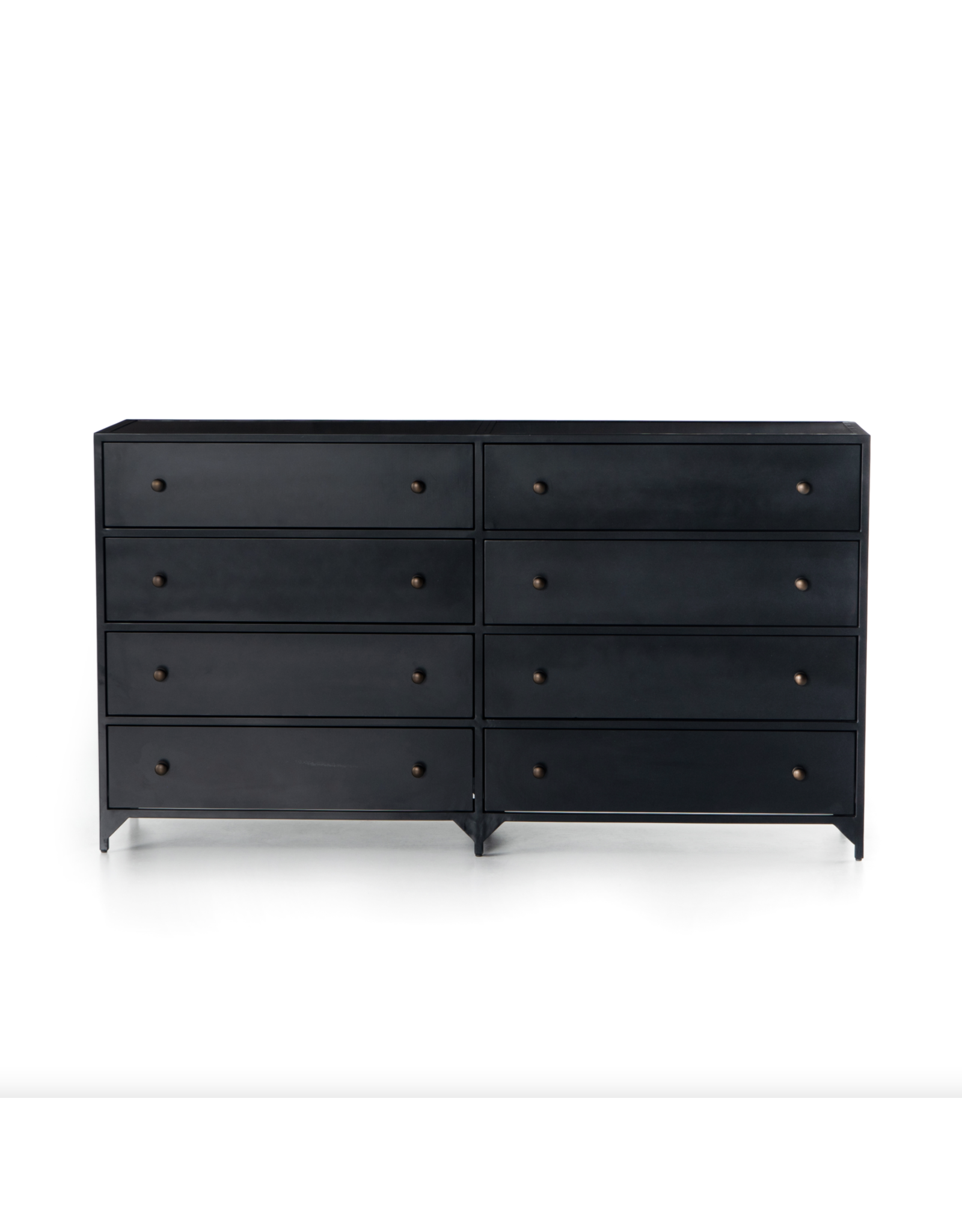 Belmont 8 Drawer Metal Dresser in Black