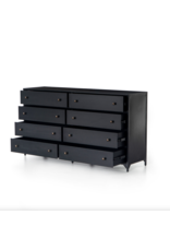 Belmont 8 Drawer Metal Dresser in Black