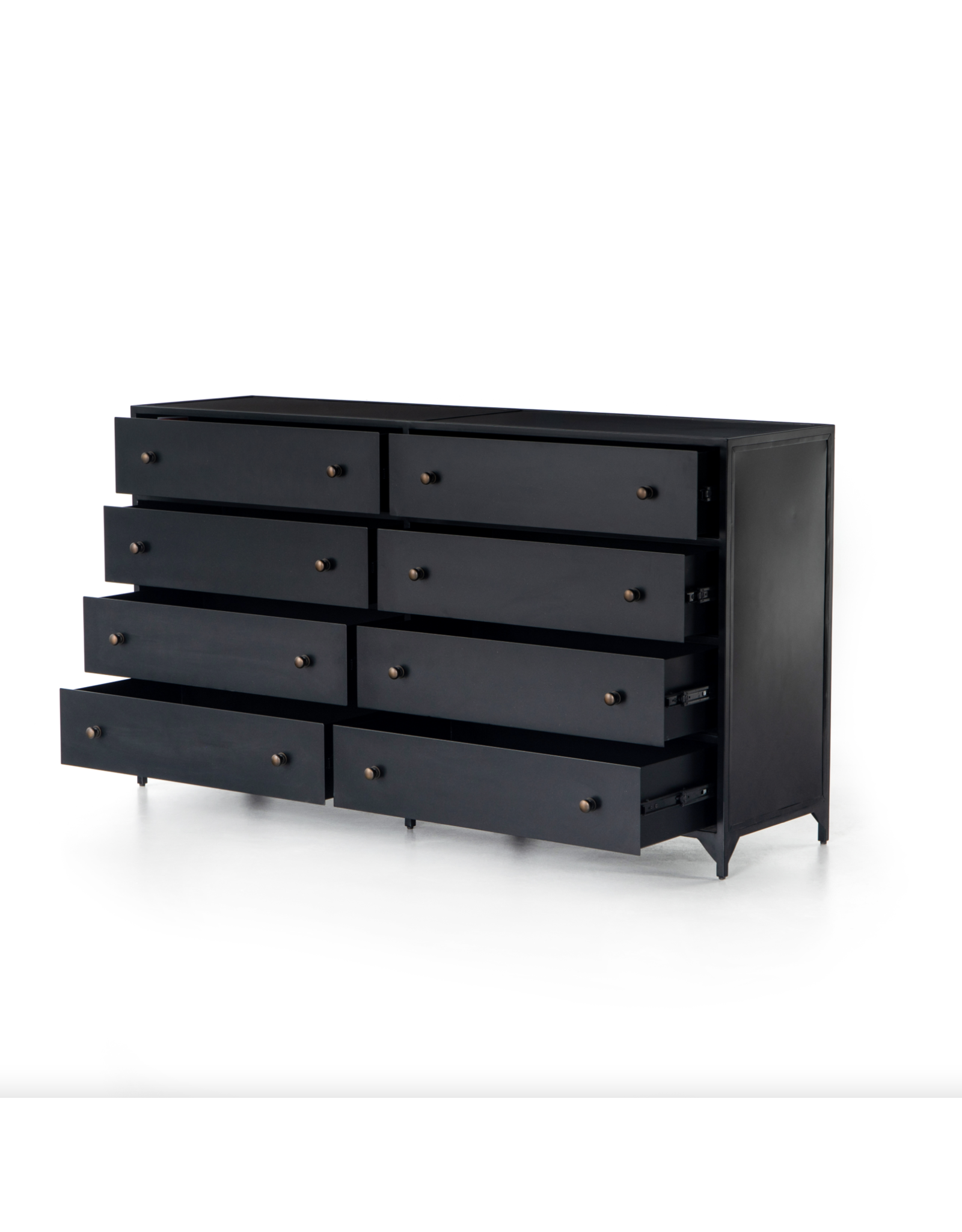 Belmont 8 Drawer Metal Dresser in Black