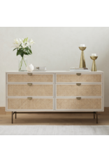 Luella 6 Drawer Dresser in Matte Alabaster