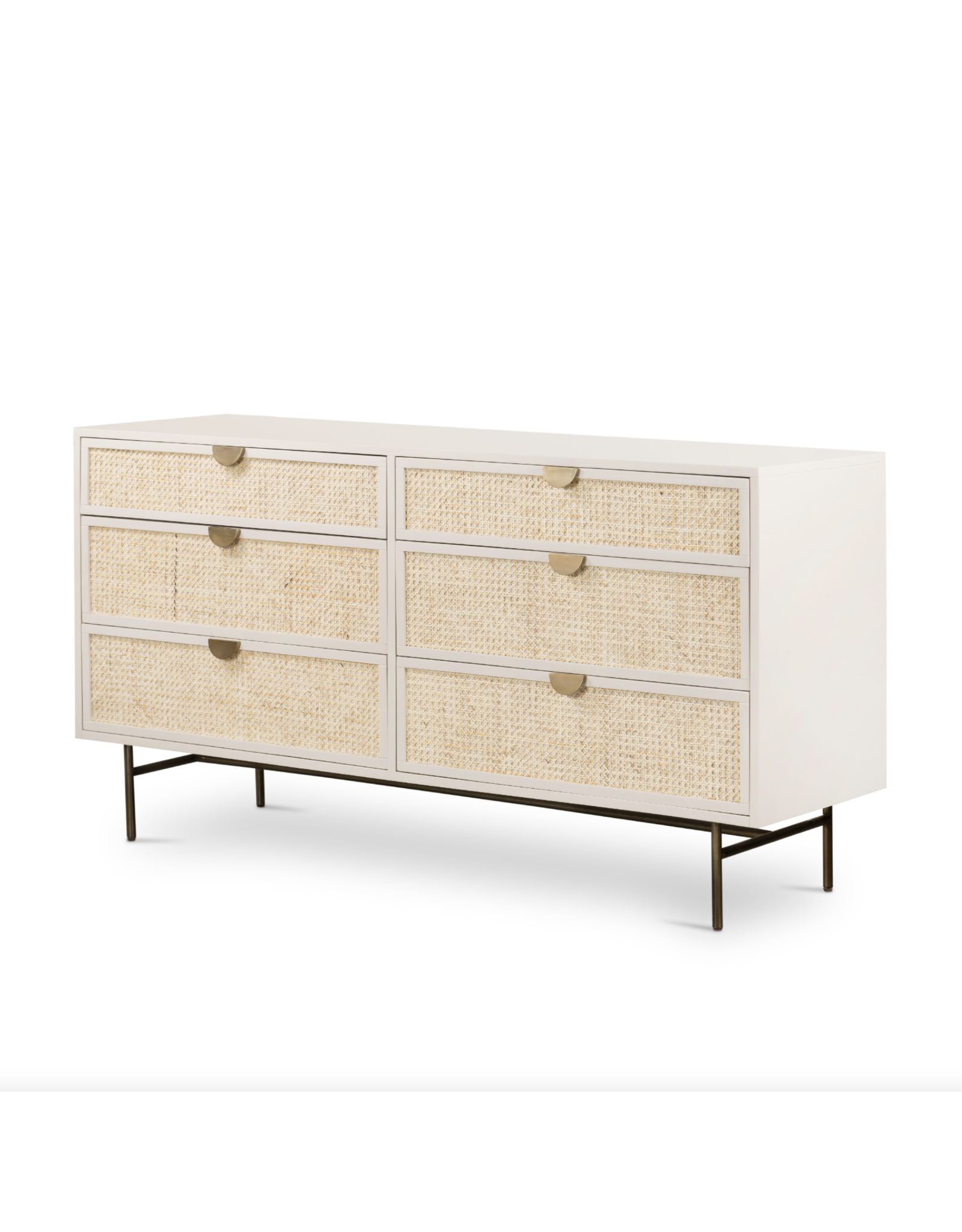 Luella 6 Drawer Dresser in Matte Alabaster