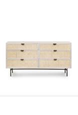 Luella 6 Drawer Dresser in Matte Alabaster