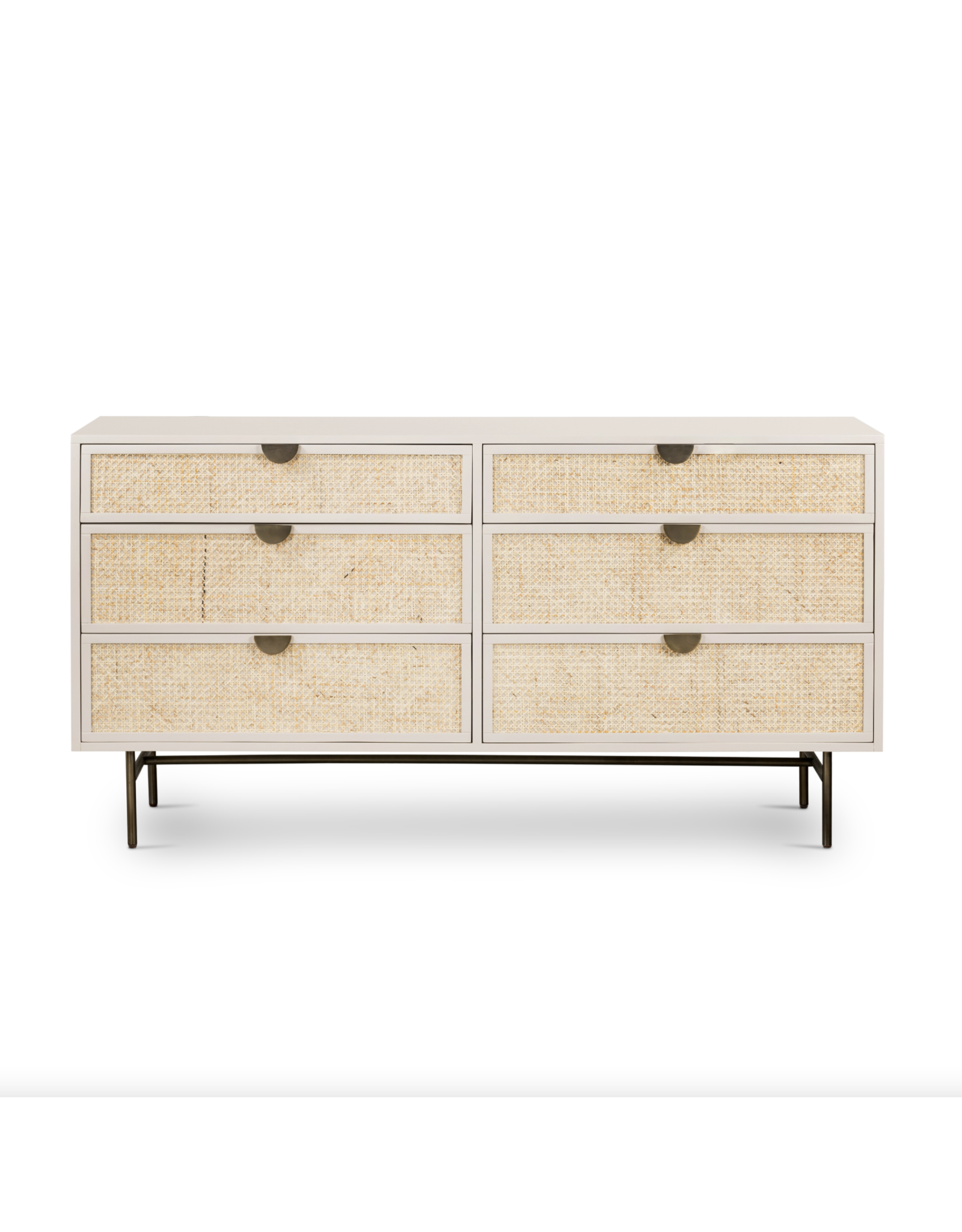 Luella 6 Drawer Dresser in Matte Alabaster