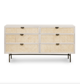 Luella 6 Drawer Dresser in Matte Alabaster