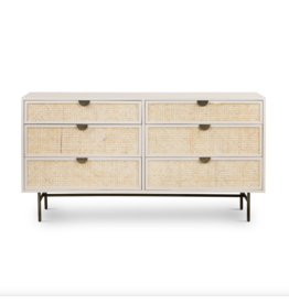 Luella 6 Drawer Dresser in Matte Alabaster