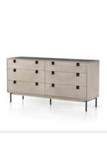 Carly 6 Drawer Dresser in Grey Wash