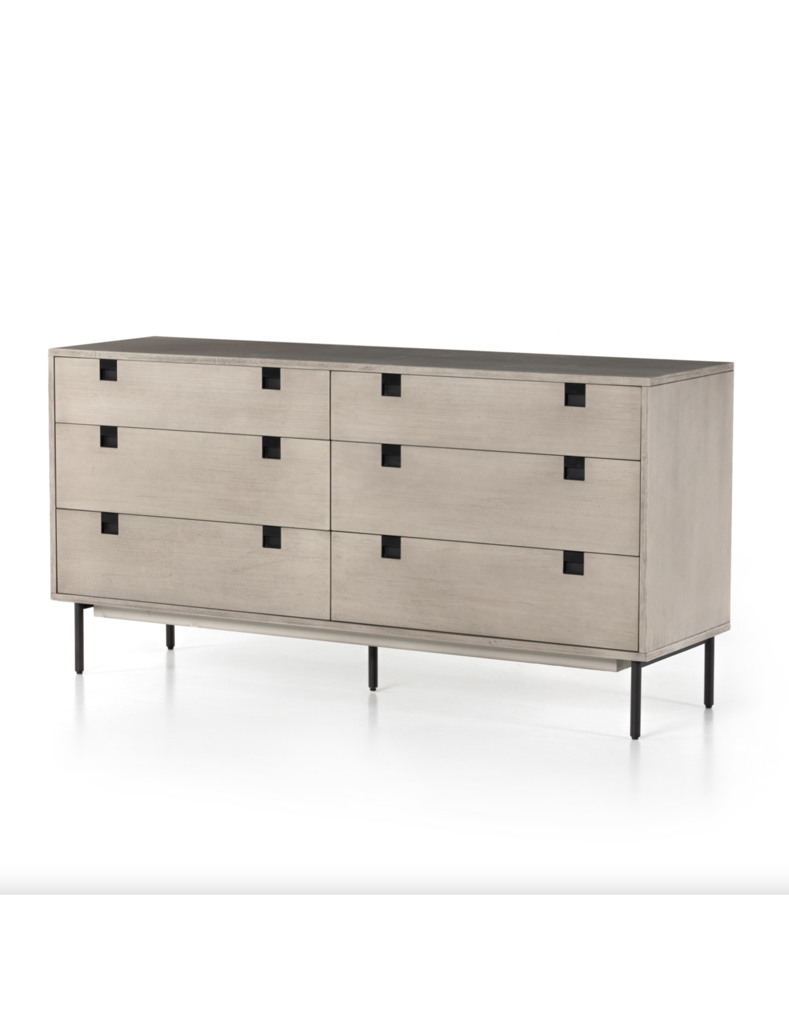Carly 6 Drawer Dresser in Grey Wash