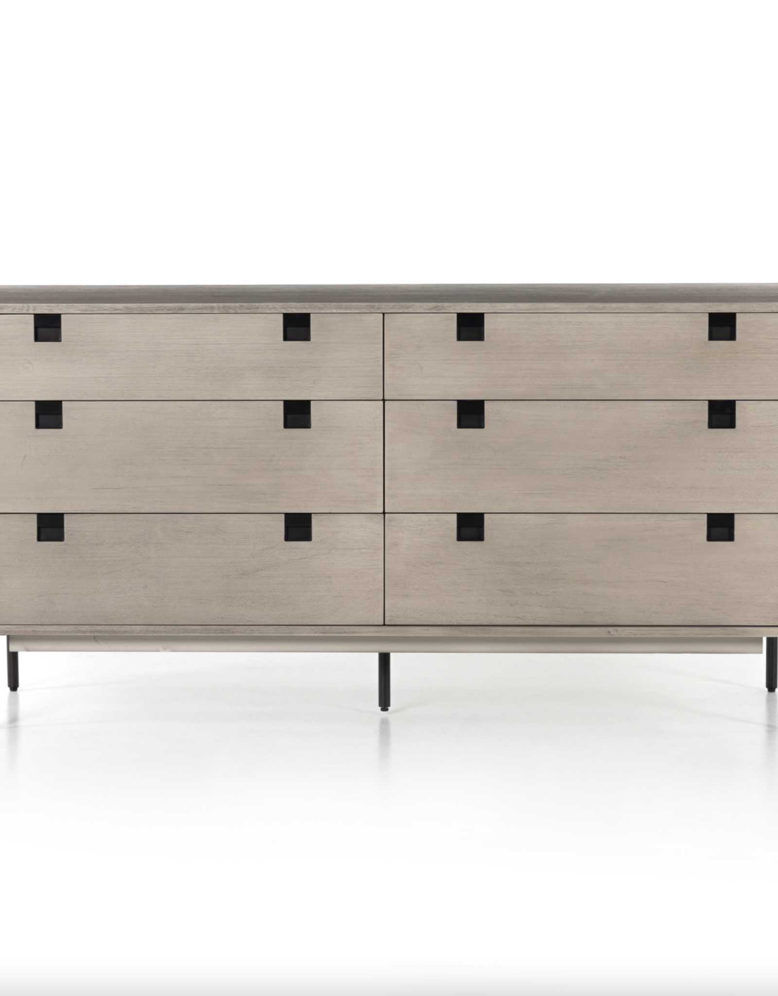 Carly 6 Drawer Dresser in Grey Wash