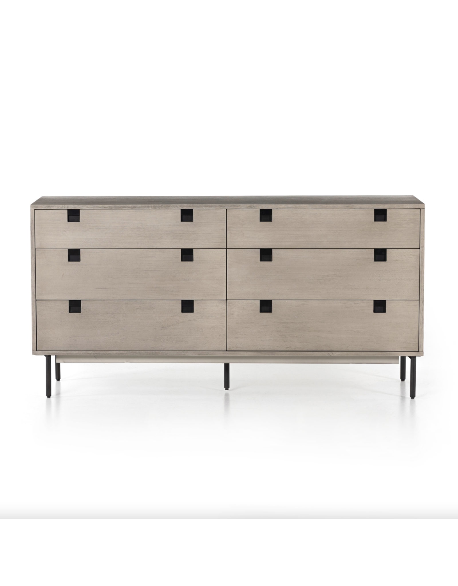 Carly 6 Drawer Dresser in Grey Wash