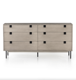Carly 6 Drawer Dresser in Grey Wash