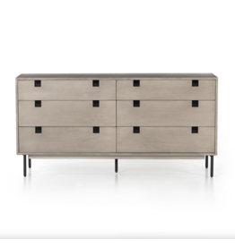 Carly 6 Drawer Dresser in Grey Wash