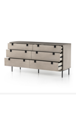 Carly 6 Drawer Dresser in Grey Wash
