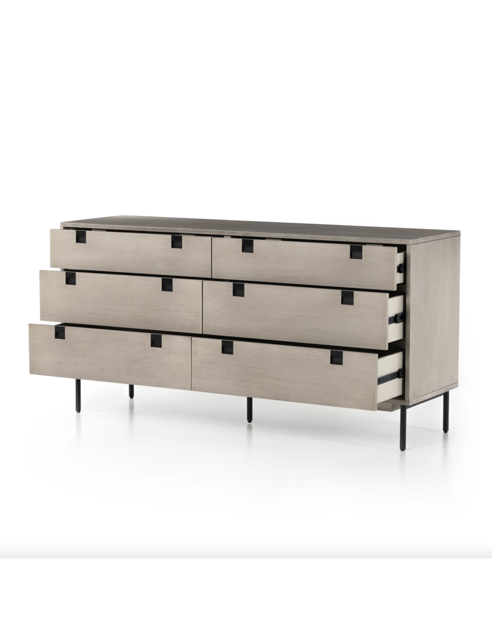 Carly 6 Drawer Dresser in Grey Wash