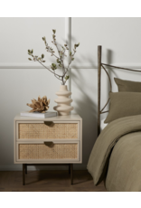 Luella Nightstand in Matte Alabaster