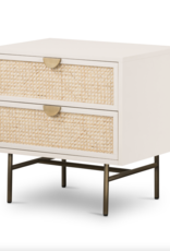 Luella Nightstand in Matte Alabaster