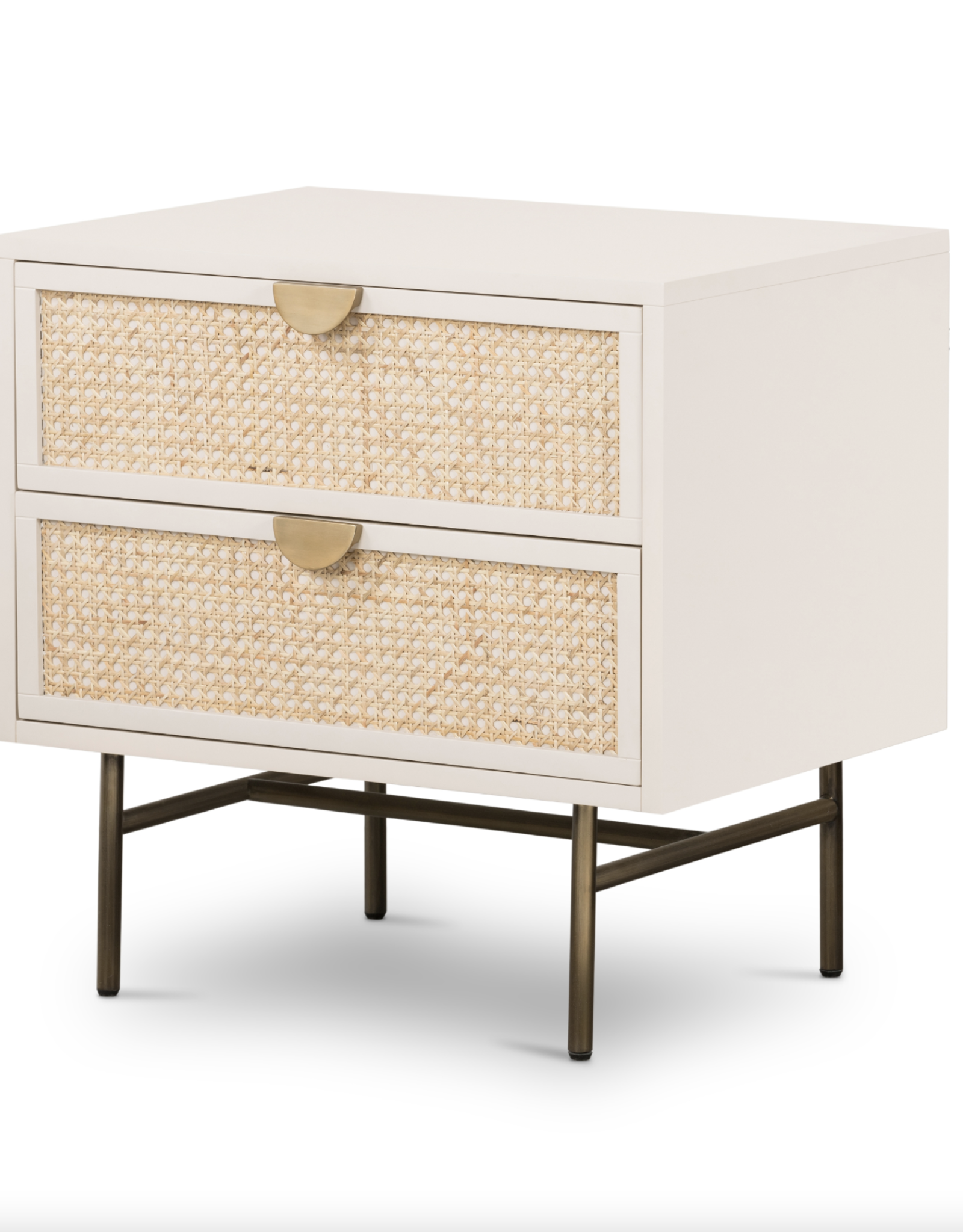 Luella Nightstand in Matte Alabaster