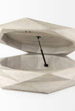 Arreto Hexagonal Storage Coffee Table - White Wood