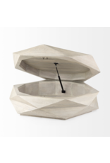 Arreto Hexagonal Storage Coffee Table - White Wood