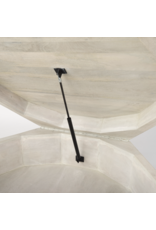 Arreto Hexagonal Storage Coffee Table - White Wood