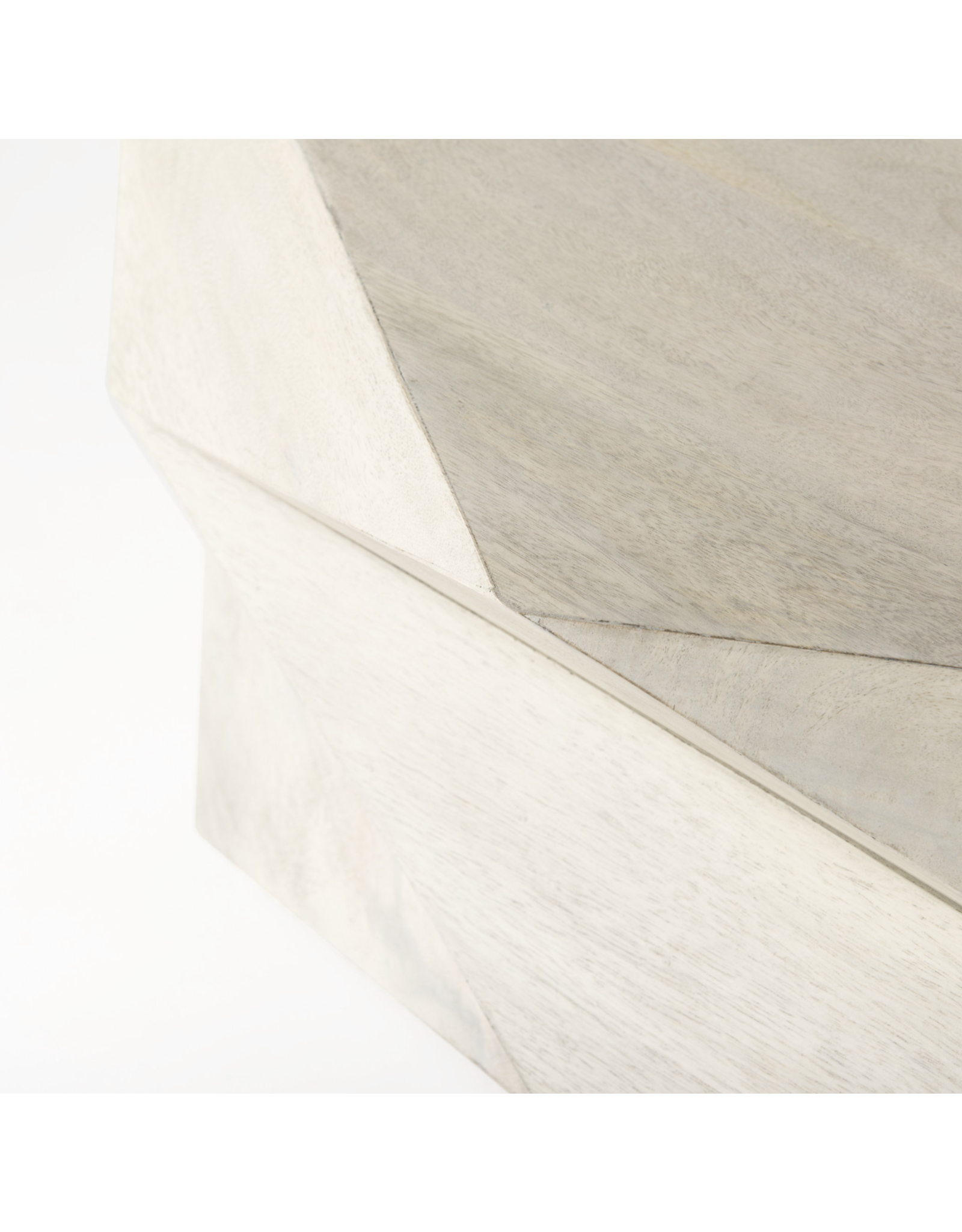 Arreto Hexagonal Storage Coffee Table - White Wood