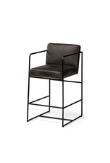 Stamford Counter Stool in Black Leather