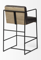 Stamford Counter Stool in Black Leather