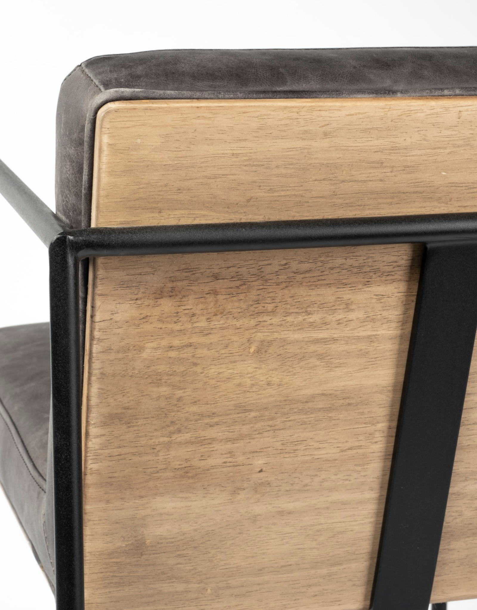 Stamford Counter Stool in Black Leather