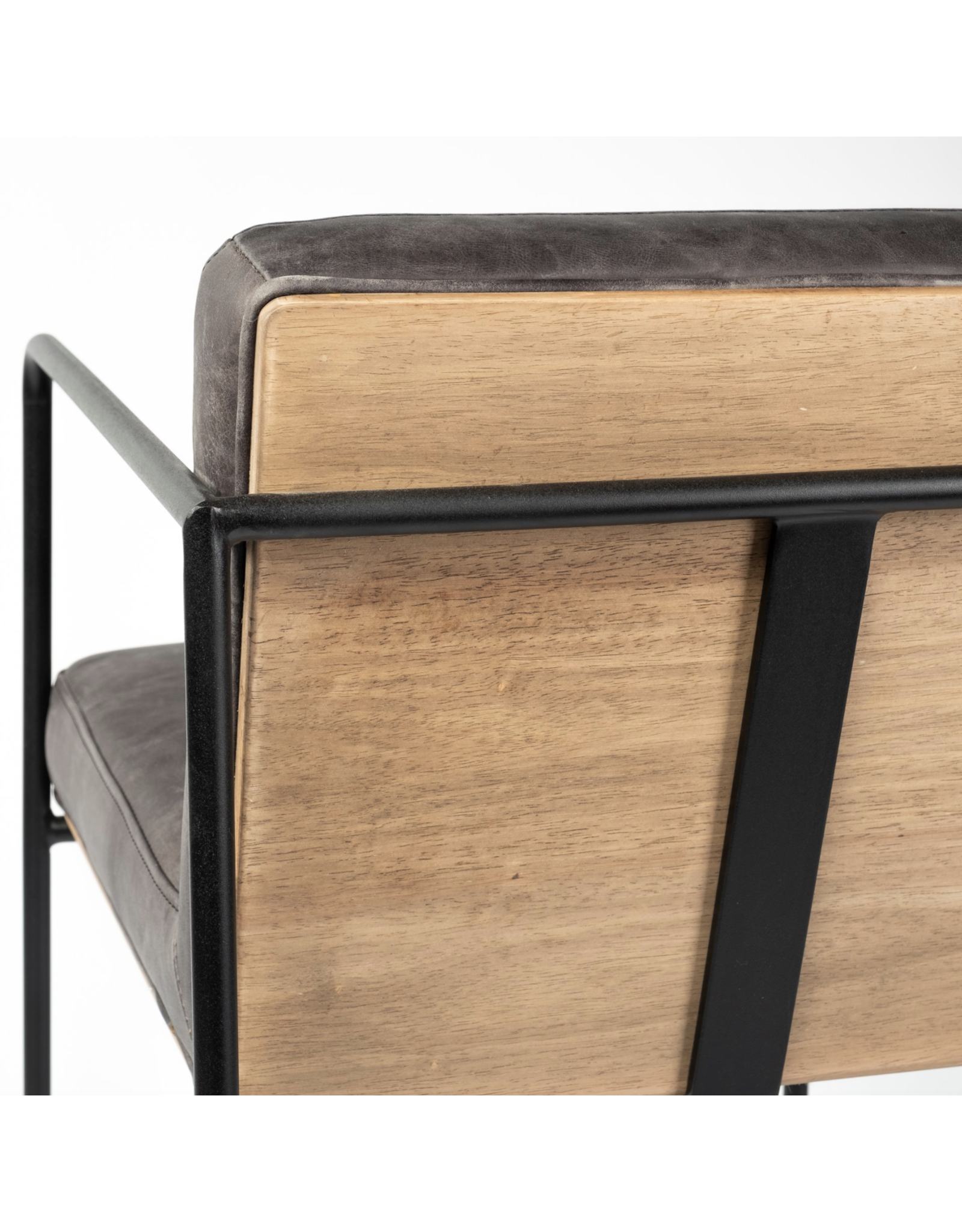 Stamford Counter Stool in Black Leather