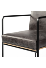 Stamford Counter Stool in Black Leather