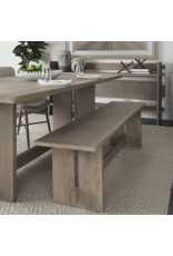 Aida Dining Bench in Light Grey Wood