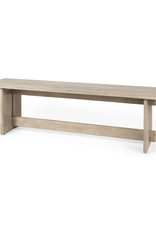 Aida Dining Bench in Light Grey Wood