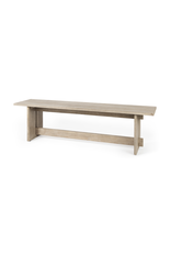 Aida Dining Bench in Light Grey Wood