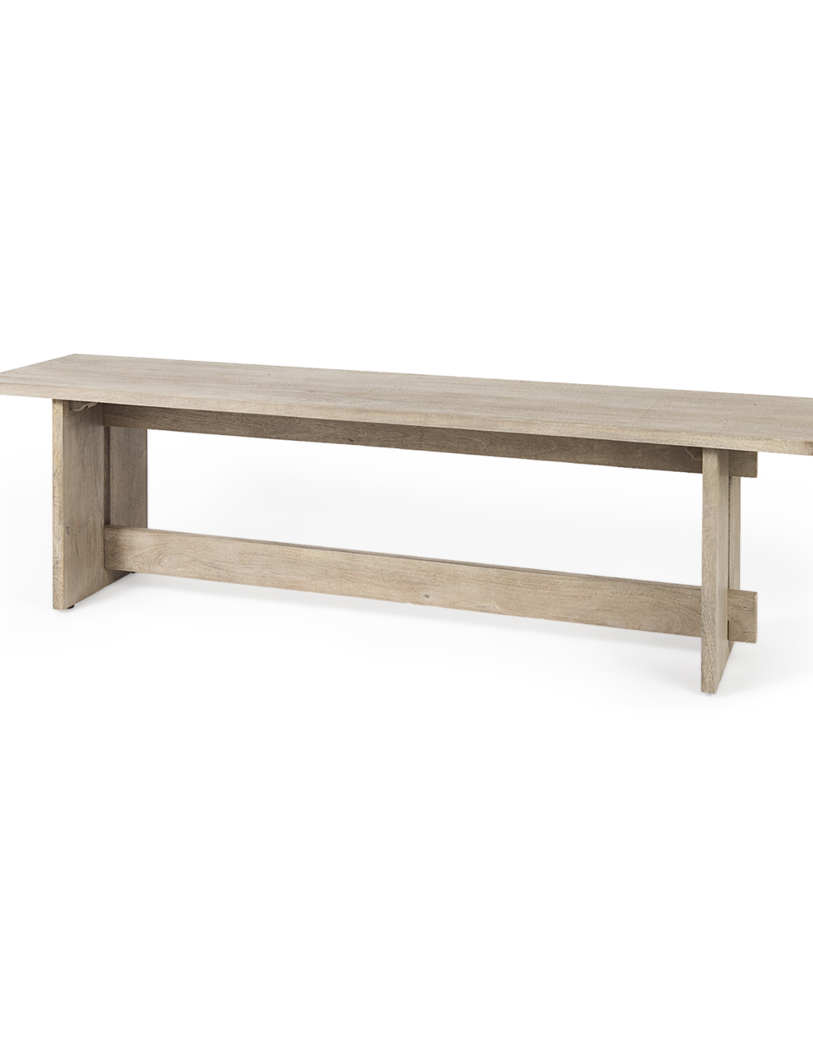 Aida Dining Bench in Light Grey Wood